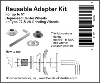 Donahue-Industries_reusable-adapter-kits_grinding-wheel-adapters_0-inch-to-5-inch-for-depressed-center-wheels-diagram